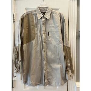 Magellan Mens Large Button Up Shooting Long Sleeve Shirt Neutral Outdoor Hunting